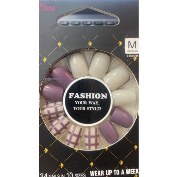 (NV) (3.00) UNHA POSTICAS FASHION ML1341 - AMOR BELEM CUTELARIA-0