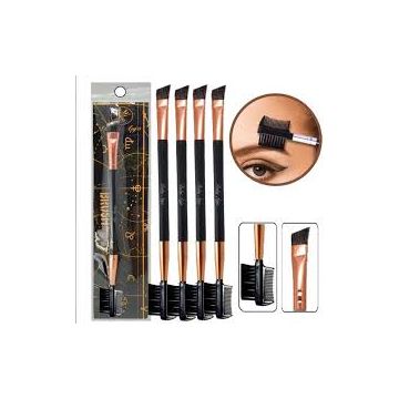 (3.99) PINCEL DUPLO PENTE E CHANFRADO SOBRANCELHA - RUBY ANJO-0