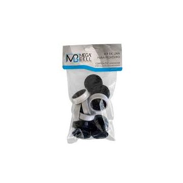 (7.07) KIT LIXA PEDICURO PACOTE COM 12 UNIDADES MEGA BELL-0
