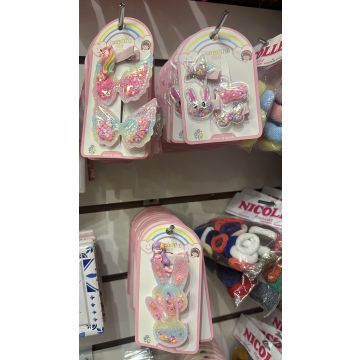 PRESILHA INFANTIL TRANSPARENTE COM GLITTER BEAUTIFUL GIRL DIVERSOS - AMOR BELEM 2024-0