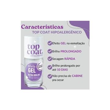 BLANT - TOP COAT EFEITO GEL INCOLOR 8,5ML - 887-0
