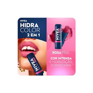 NIVEA HIDRAT LABIAL HIDRA COLOR ROSA PINK 4,8G-0