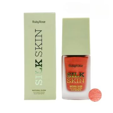 (NV) (17.09) SILK SKIN ILUMINADOR SHINE ON -RUBY ROSE-0